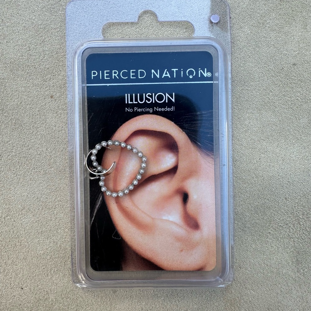 Pierced Nation Silver Illusion Earrings